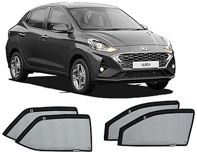 AUTOFIXER Side Window Sun Shade For Hyundai Aura(Black)