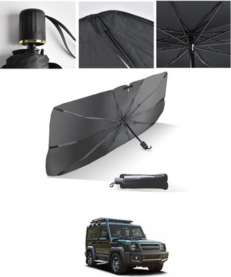 AYW Windshield Sun Shade For Universal For Car Gurkha(Black, Silver)
