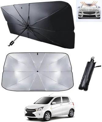 RKPSP Windshield Sun Shade For Maruti Suzuki Celerio(Silver, Black)