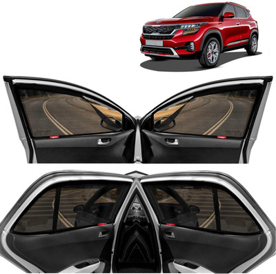Kingsway Side Window, Rear Window Sun Shade For Kia Seltos(Black)