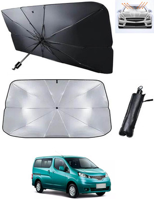 RKPSP Windshield Sun Shade For Nissan Evalia(Black, Silver)