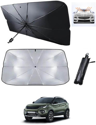 MATIES Windshield Sun Shade For Tata Universal For Car(Black, Silver)