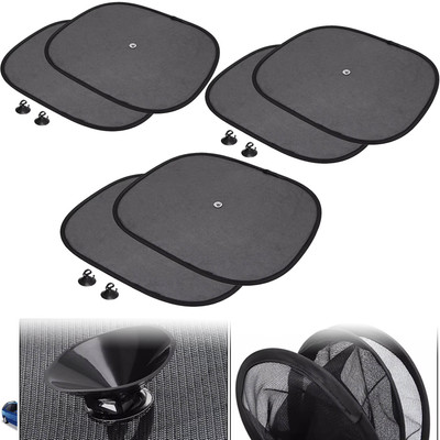Pious Side Window Sun Shade For Tata Indigo Marina, Universal For Car(Black)