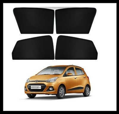 TOP VECHILE Rear Window, Side Window Sun Shade Grand i10(Black)