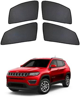 RAKRISH Rear Window, Side Window Sun Shade For Jeep Compass(Black)