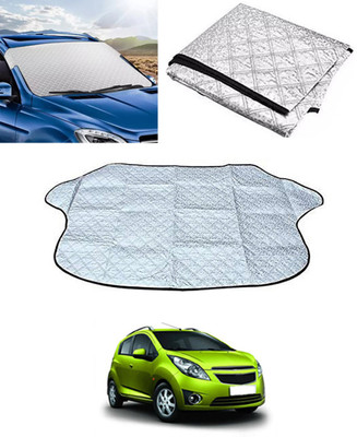 RKPSP Windshield Sun Shade For Chevrolet Beat(Silver)