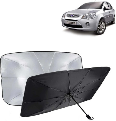 Kingsway Dashboard, Windshield Sun Shade For Ford Fiesta(Black, Silver)