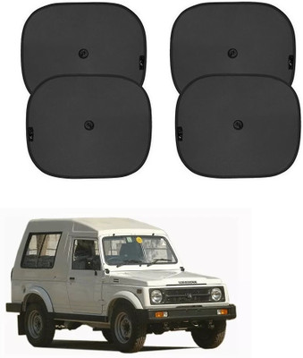 SPREADX Side Window, Rear Window Sun Shade For Maruti Suzuki Gypsy(Black)