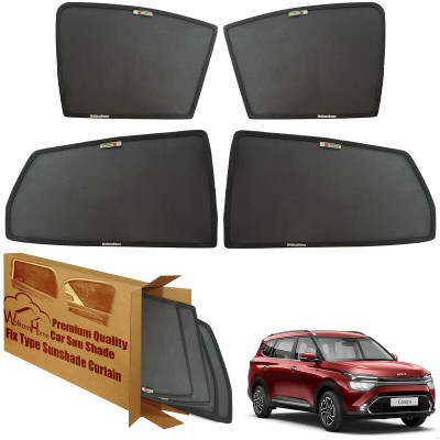 WolkomHome Side Window Sun Shade For Kia Universal For Car(Black)