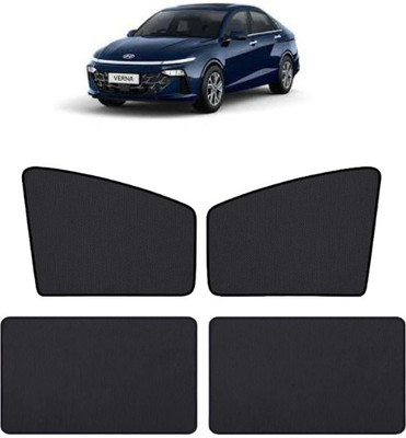 TOP VECHILE Rear Window, Side Window Sun Shade For Hyundai Verna(Black)