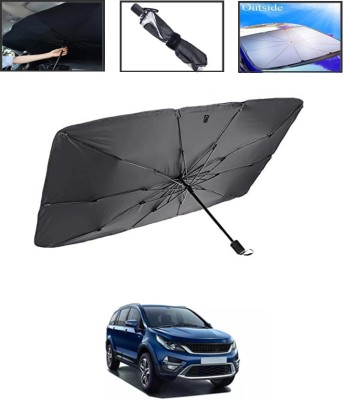 MSNP Windshield Sun Shade For Tata Hexa(Black, Silver)