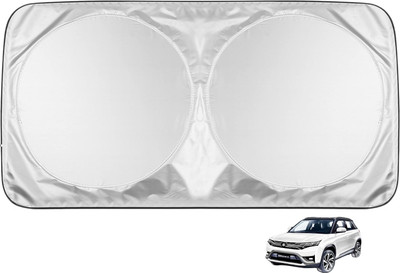 MOCKHE Windshield Sun Shade For Maruti Suzuki Brezza(Silver)