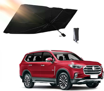 ROSHNEER ENTERPRISES Windshield Sun Shade For MG Gloster(Black, Silver)