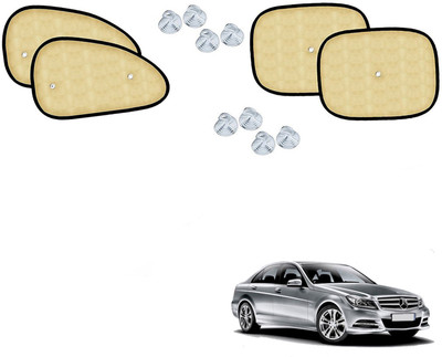 Automotive Prist Side Window Sun Shade For Mercedes Benz C180(Beige)
