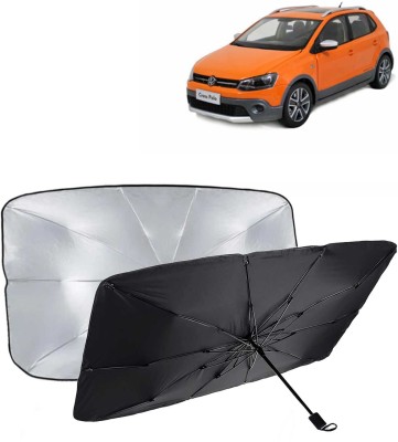 Kingsway Dashboard, Windshield Sun Shade For Volkswagen Polo Cross(Black, Silver)