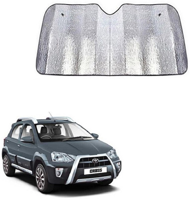 SPREADX Windshield Sun Shade For Toyota Etios Cross(Silver)