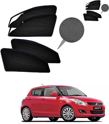RAKRISH Rear Window, Side Window Sun Shade For Maruti Suzuki New Swift(Black)