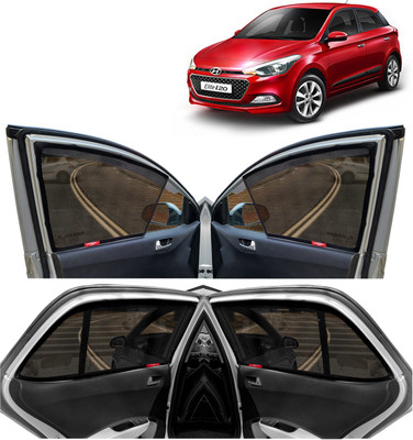 Kingsway Side Window, Rear Window Sun Shade For Hyundai Elite i20(Black)