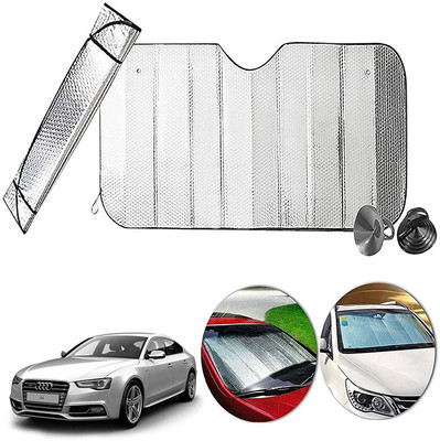 AUTO PEARL Dashboard, Windshield Sun Shade For Audi S5(Silver)