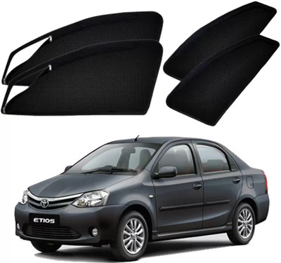 G ILIKA Rear Window, Side Window Sun Shade For Toyota Etios(Black)