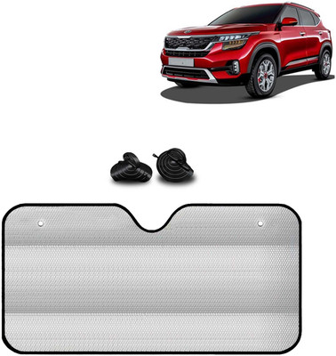 Kingsway Windshield, Dashboard, Rear Window, Side Window Sun Shade For Kia Seltos(Silver)