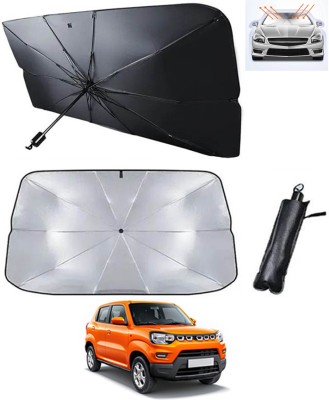 AYW Windshield Sun Shade For Maruti Suzuki Universal For Car(Silver, Black)