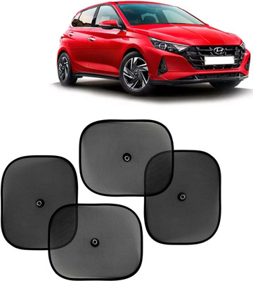Kingsway Side Window, Rear Window, Windshield Sun Shade For Hyundai i20(Black)