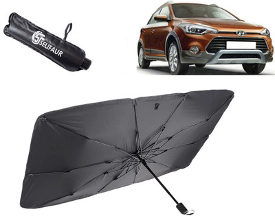 Selifaur Dashboard, Rear Window, Sun Roof, Windshield Sun Shade For Hyundai i20(Black)