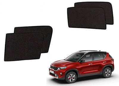 AUTO PEARL Side Window Sun Shade For Kia Seltos(Black)