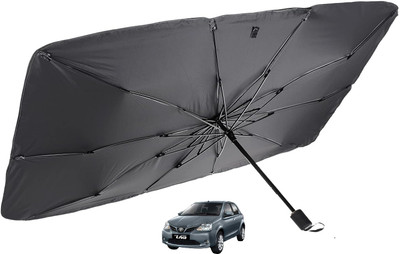 MOCKHE Windshield Sun Shade For Toyota Etios Liva(Silver)