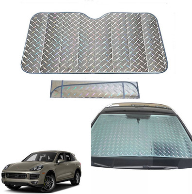 AUTO PEARL Dashboard, Windshield Sun Shade For Porsche Cayenne(Grey)