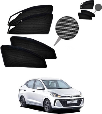 RAKRISH Rear Window, Side Window Sun Shade For Hyundai Aura(Black)