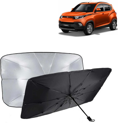Kingsway Dashboard, Windshield Sun Shade For Mahindra KUV 100(Black, Silver)