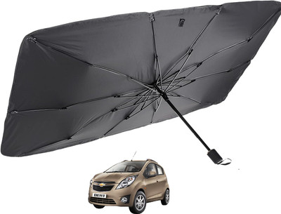 MOCKHE Windshield Sun Shade For Chevrolet Beat(Silver)
