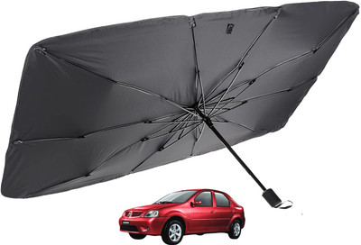 MOCKHE Windshield Sun Shade For Mahindra Logan(Silver)