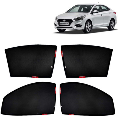 Kingsway Side Window, Rear Window Sun Shade For Hyundai Verna(Black)