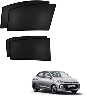 GRABIKA Side Window Sun Shade For Hyundai Aura(Black)