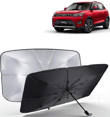 ShopDock Dashboard, Windshield Sun Shade For Mahindra XUV 300(Black, Silver)