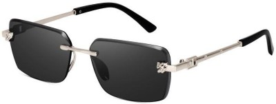 Freddy Rectangular, Spectacle  Sunglasses(For Men & Women, Black)