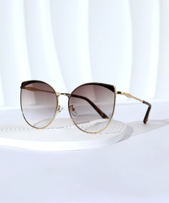 Haute Sauce Cat-eye Sunglasses(For Women, Brown)