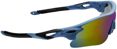 PETER JONES Wrap-around Sunglasses(For Men, Blue)