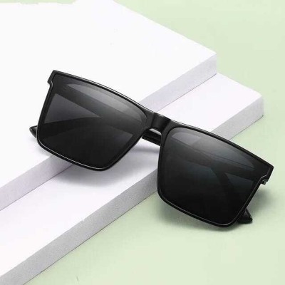 Legend Eyewear Retro Square, Rectangular Sunglasses(For Boys & Girls, Black)