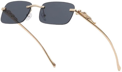 Mast & Harbour Rectangular Sunglasses(For Men & Women, Black)