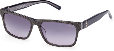 GUESS Rectangular Sunglasses(For Men, Grey)