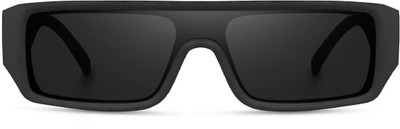 ALFATOORE Rectangular Sunglasses(For Boys & Girls, Black)