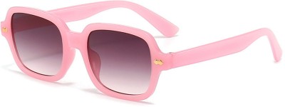 SYGA Retro Square Sunglasses(For Men & Women, Pink)