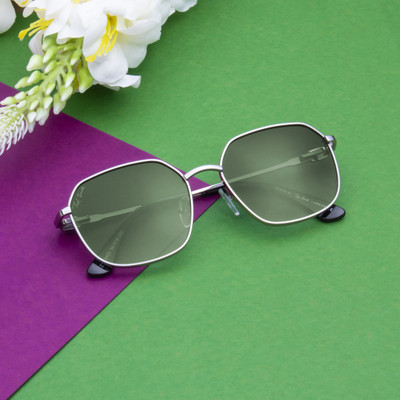 Ted Smith Retro Square Sunglasses(For Men & Women, Green)