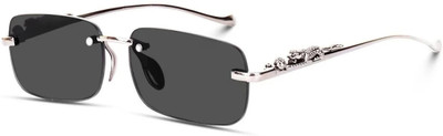 Valhalla Fashions Rectangular Sunglasses(For Men & Women, Black)