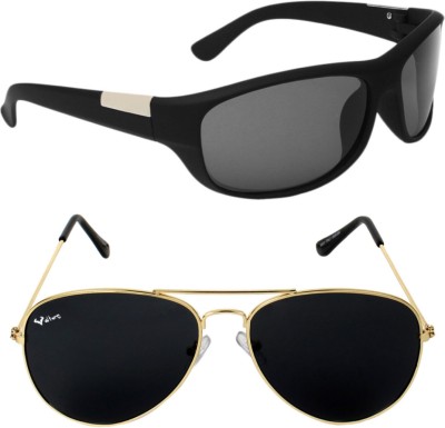 Rich Club Aviator Sunglasses(For Men, Black)