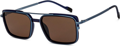 Lenskart STUDIO Rectangular Sunglasses(For Men & Women, Brown)